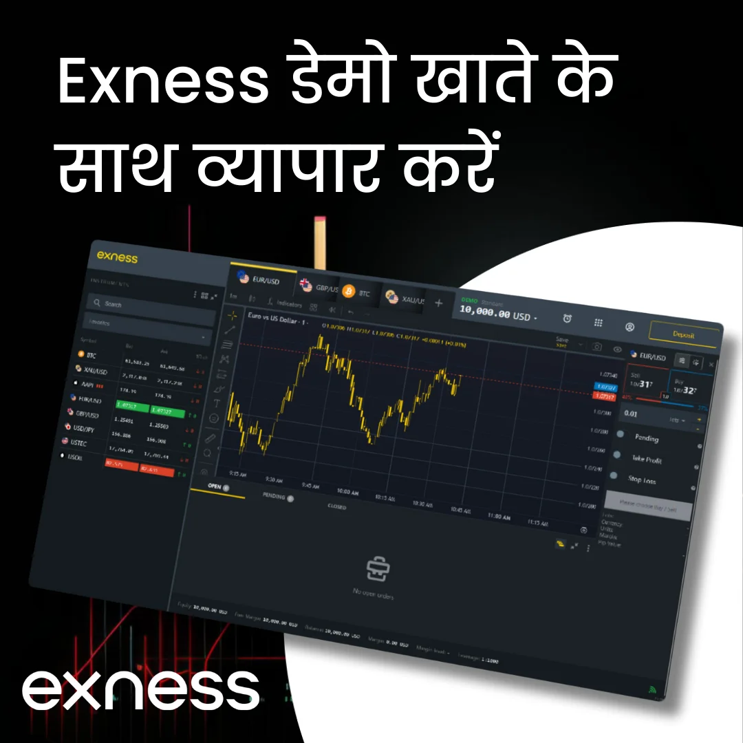 Exness डेमो खाते के साथ व्यापार करें